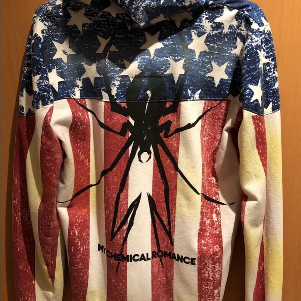 MCR, My Chemical Romance American Flag Hoodie NWT, XL, Danger Days. Never Open